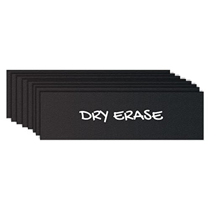 Black Dry Erase Chalkboard Magnetic Shelf Label Magnets. Perfect for Kitchen of Office. (1" x 5", Pack of 24) - size: 1" x 5", style: Pack of 24