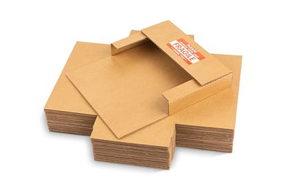 9x6x1.3 inch Cardboard Box for Shipping DVD, CD, Book, 25 Pack - color: Brown, size: 25 Pack