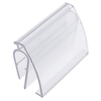 Kost Klip Clear Plastic Snap-On Covered Face Label Holder for Wire Shelves - 2"L x 1 1/4"H, 50 per Bag
