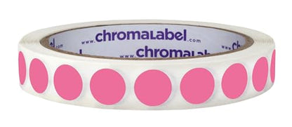 ChromaLabel Rose Removable Dot Stickers, 1/2 Inch, 1000/Roll - color: Rose, size: 1/2"