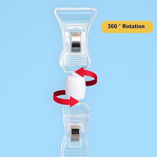 LJY 16 Clear Rotatable Sign Clips for Table Cards