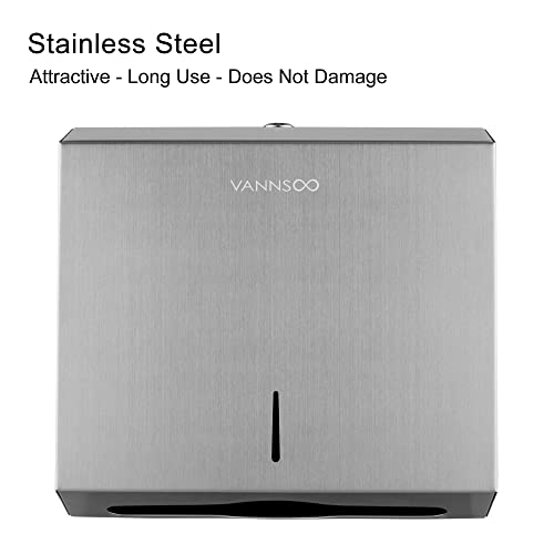 Commercial Paper Towel Dispenser Wall Mount, Brushed - color: Brushed