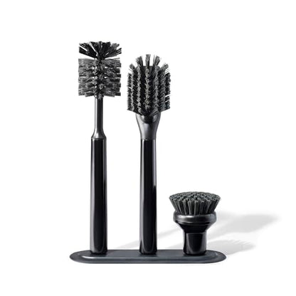 Curio Home Goods Ionic Brush Set, Onyx/Black