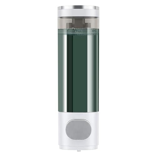 10oz/300ml Single Manual Wall Mounted Soap Dispenser, Silver & White - color: White & Silver