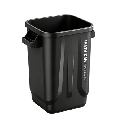 Kitchen Trash Can, Plastic Square Trash bin,8 Gallon,Black