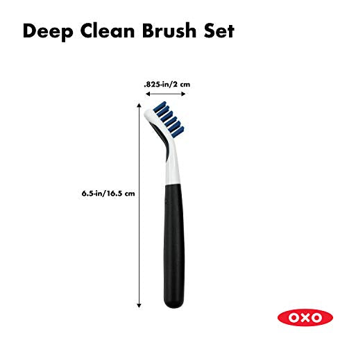 OXO Good Grips Deep Clean Brush Set, Orange, Blue - color: Blue