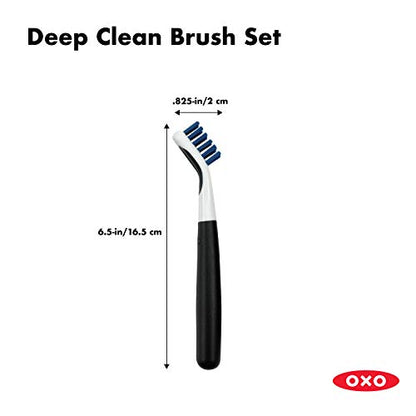 OXO Good Grips Deep Clean Brush Set, Orange, Blue - color: Blue