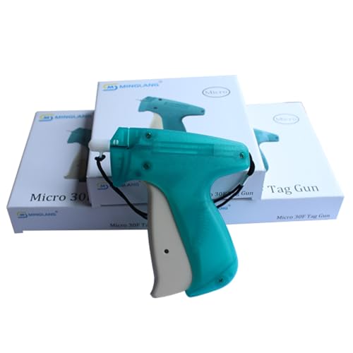 Micro Tagging Gun - Simple & Easy Sewing Kit With 3 Needles & 1800 White & Black Fine Fasteners for Quilting, Sweing, Hemming & Wrinkle Design