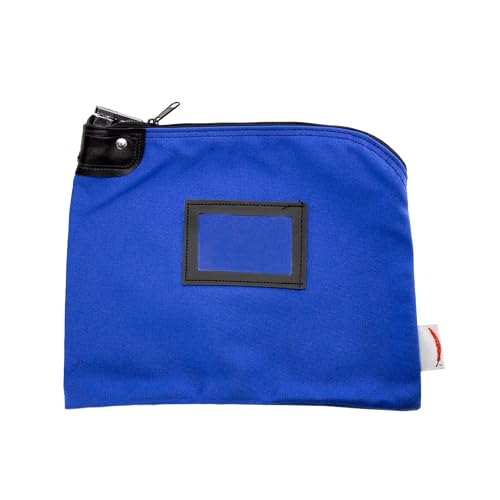 Locking Canvas Cash Bag, Royal Blue, 9 x 12 Inch - color: Royal Blue