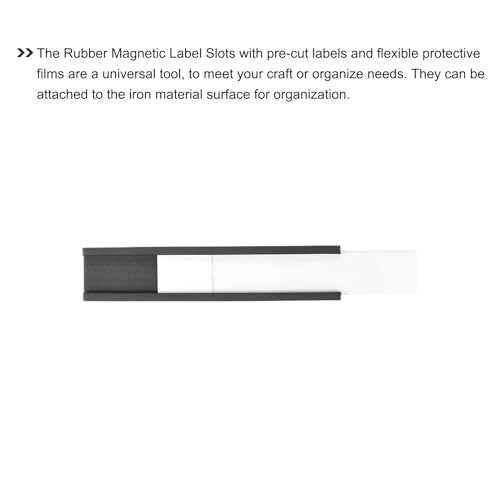MECCANIXITY Label Holders 2" x 0.5" C Channel Rubber Magnetic for Metal Shelves Organize, Office File Cabinets Pack of 25 - size: 2" x 0.5"