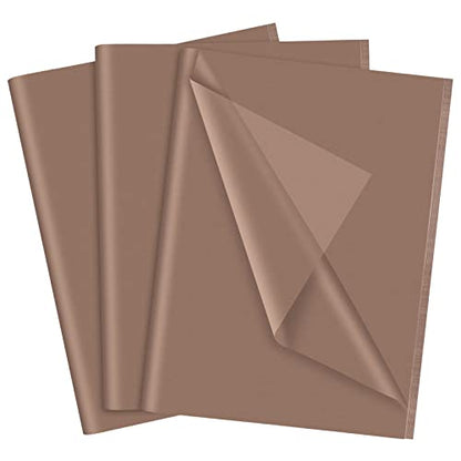 NEBURORA 60 Sheets Brown Tissue Paper Set Gift Wrap Paper(Brown) - color: Brown