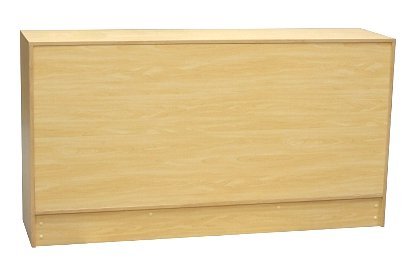 Only Hangers Cash Register Stand with 3 Height-Adjustable Shelves- 48" Black Melamine Checkout Counter - Available in Black and Maple. Available in 48" Wide and 72" Wide. (72" Wide, Maple) - color: Maple, size: 72" WIDE