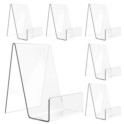 6 Pack Acrylic Book Stand, Easel Stand for Display, Book Display Holder