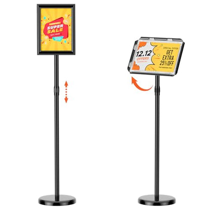 8.5"x11" Adjustable Floor Stand Sign Holder, 1 Pack - size: 8.5x11 Inch