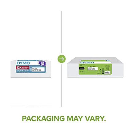 DYMO Authentic LW Mailing Address Labels for LabelWriter Label Printers, White, 1-1/8" x 3-1/2", 12 Rolls of 350 (4200 Total) - size: 12 Rolls, style: Small Mailing Address