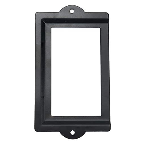 Antrader 6 Pcs 3.3" x 1.8" Office Label Holder, Metal Label Frame, Matte Black, with Screws