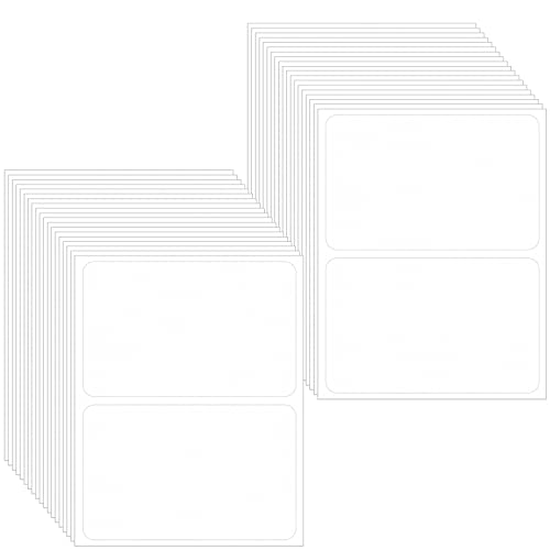 Tenare 50 Sheets/100 Pcs to from Return Address Mailing Labels Mail Shipping Label, Postage Guaranteed Stickers Self Adhesive Mailing Labels Stickers for School Office(Blank Style,4.5 x 3.5 Inch) - style: Blank Style