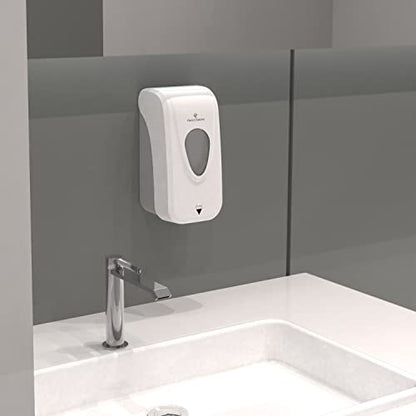 Oasis Creations Manual Soap and Hand Sanitizer Dispenser, Soap/Lotion/Gel, Wall Mount, 1000ml/33oz. Commercial or Residential - White - color: White