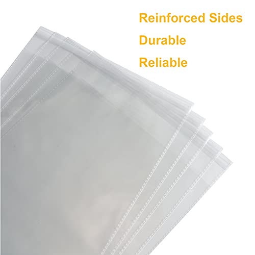 50pcs 12x16 Inch Resealable Poly Clear Bags for Packaging Clothing & T Shirts Self Sealing Bags - size: 12x16 Inch (Pack of 50)