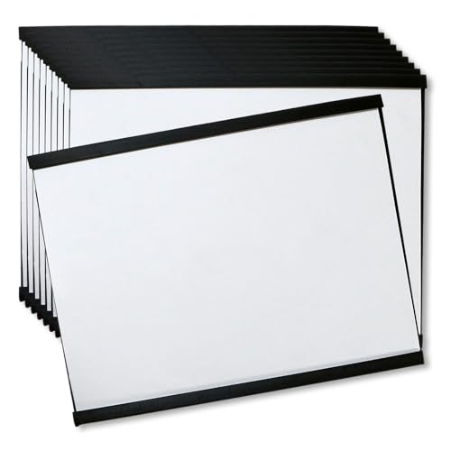 SmartSign (10-Pack) Magnetic C Channel Card Label Holders - 3" x 4" Metal Racks and Shelf Label Holders with Paper Inserts - size: 3" x 4" pack of 10