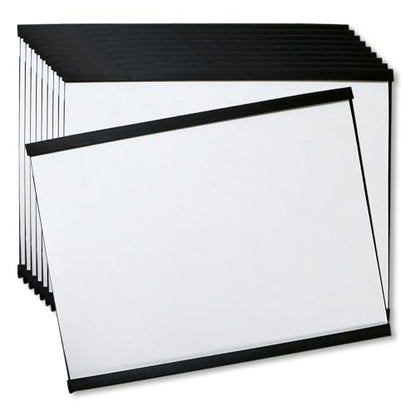 SmartSign (10-Pack) Magnetic C Channel Card Label Holders - 3" x 4" Metal Racks and Shelf Label Holders with Paper Inserts - size: 3" x 4" pack of 10