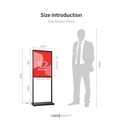 Sign Holder Floor Stand, Heavy Duty Pedestal Poster Banner Stand, 18×24 Inch Double Sided Slide-In Board Display Stand for Menu, Poster, A Frame Sign - size: Size: 18×24