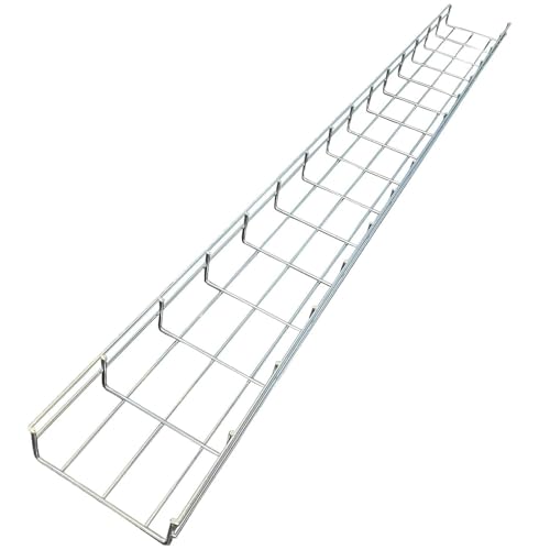 Kable Kontrol Stainless Steel Cable Tray Bulk Pack – 30 Pcs - 10 Feet Long - 6" W, 4” D – Wire Mesh Tray Cable Management Rack Cords Organizer Cable Basket, NEC Approved for Network, Fiber Optic - size: Cable Tray 6" W x 4" H x 10 Ft L (30 Pcs)