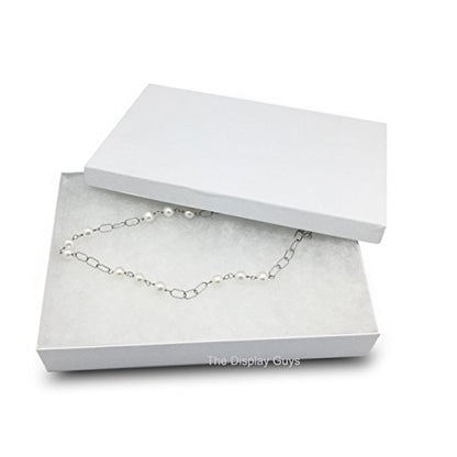 TheDisplayGuys 25 Cardboard Gift Jewelry Boxes w/Paddings #53-5.4x3.9x1 - color: White Swirl