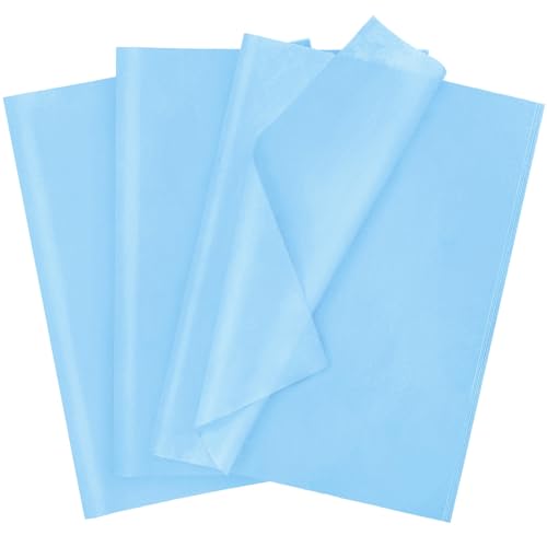 120 Sheets 14 x 20 Inch Baby Blue Tissue Paper for Gift Bag - color: Baby Blue