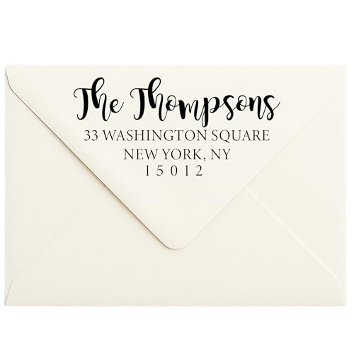 Custom Return Address Stamp Personalized Mailing Label Self Inking Housewarming Gift Idea Name Envelope Branding Tool Wedding Stationery