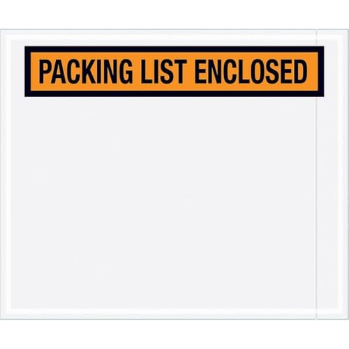 10 x 12" Orange "Packing List Enclosed" Envelopes