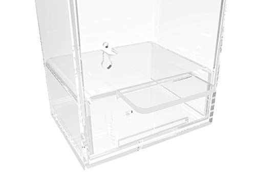 FixtureDisplays® Tabletop Wall Mounted Acrylic Hand Sanitizer Dispenser Locked Secure Enclosure 119085