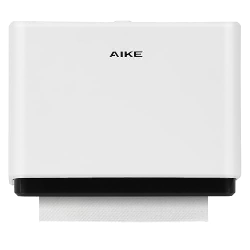 AIKE 200 Sheets Wall Mount Paper Towel Dispenser,Fit Multifold Paper,White - color: White