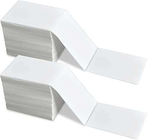 4x6 Thermal Labels, FungLam 2000 Fanfold 4" x 6" Direct Thermal Shipping Labels, Thermal Printer Labels with Perforated line, Permanent Adhesive, Compatible Zebra, Rollo Label Printer - size: 4" x 6" - 2000 Labels