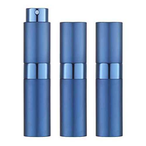 LISAPACK 8ml Travel Perfume Bottle Refillable, 3 PCS Cologne Atomizer Spray - color: 3 Blue
