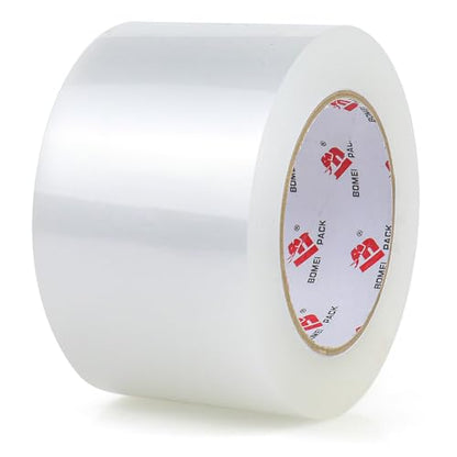 BOMEI PACK 3 inch Wide Clear Packing Tape, 3 inch x 110 Yards (330ft), Industrial Grade 3'' Heavy Duty Shipping Tape Refills for Box Office Moving, Packaging and Mailing - size: 3 inch x 110 yards