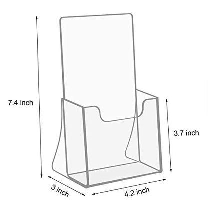 NIUBEE Acrylic Brochure Holder 4 x 6, Flyer Holder Stands Display, 6 Pack - size: 4" x 6", style: 6 Pack
