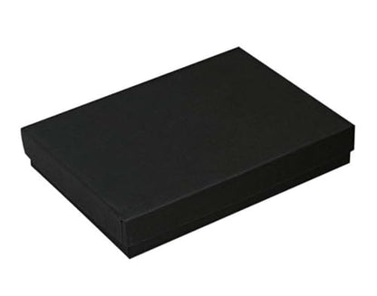 RJ Displays Jewelry Gift Boxes – 6 Pack Matte Black Cotton-Filled Cardboard Box for Necklace, Bracelet, Earring,Ornament Gifts,Jewelry Boxes with Lids, Bulk Gift Packaging – 7 1/8" x 5 1/8" x 1 1/8" - color: Matte Black
