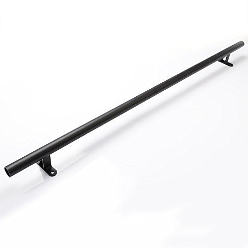 39'' (1000mm) Round Track/Rail for Rolling Ladder Hardware Kit - Black, Narrow Gauge - size: 3.3FT Extension Kit