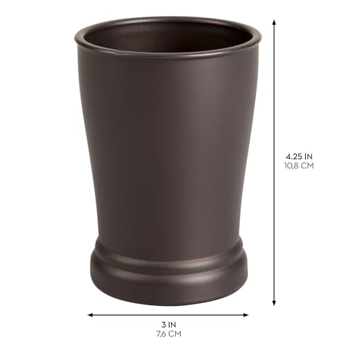 iDesign Plastic Bathroom Tumbler, Bronze, Set of 2 - style: Pack of 2