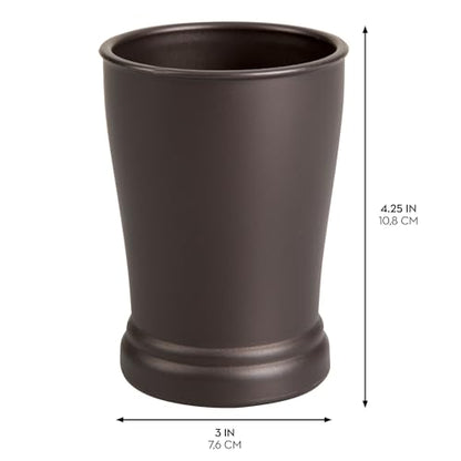 iDesign Plastic Bathroom Tumbler, Bronze, Set of 2 - style: Pack of 2