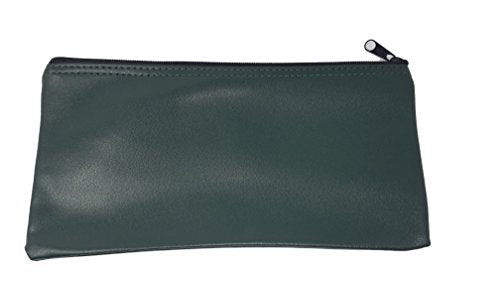Cash Bag, Coin Bag, Company Security Bank Deposit/Utility Zipper Bag, 11 X 5.5 Inches, Grey, Navy, Green, Maroon. (Pack of 3, Green) - color: Green, size: Pack of 3