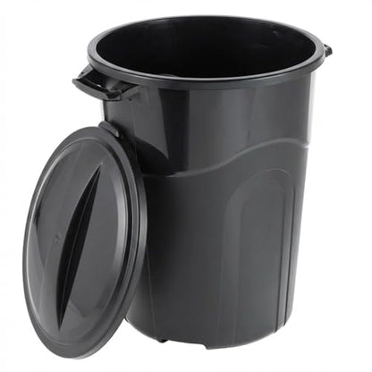 32 Gallon Trash can, Outdoor Garbage can with Handles & Click Lock Lid, Indoor or Outdoor Durable