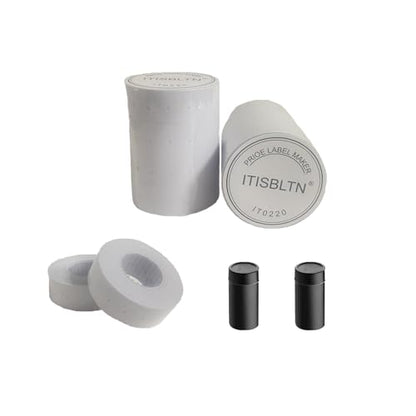 10,000pcs White Blank Price Labels with 2 Ink Fits MX-5500 Pricing Gun - style: 10 Rolls+ 2 Inks (Each roll 1000pads)