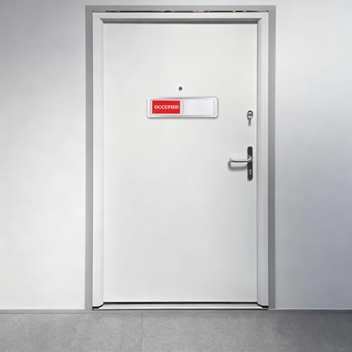 Vacant Occupied Door Sign Sliding Indicator, Privacy Sign for Office - color: Silver Occupied Vacant
