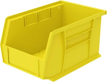 Akro-Mils 30237 AkroBins Plastic Storage Bins, 9"x6"x5", Yellow, 12-Pack - color: Yellow