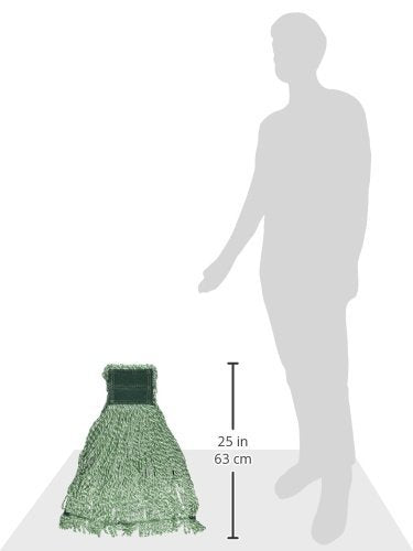 Rubbermaid Commercial Products Web Foot Microfiber Mop Head Replacement, Large, Green, Heavy Duty Industrial Wet Mop for Floor Cleaning Office/School/Stadium/Lobby/Restaurant