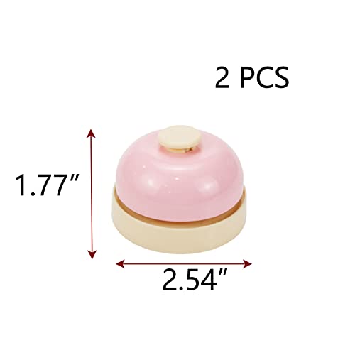 2PCS Call Bell Mini Service Bell, Pink - color: Pink