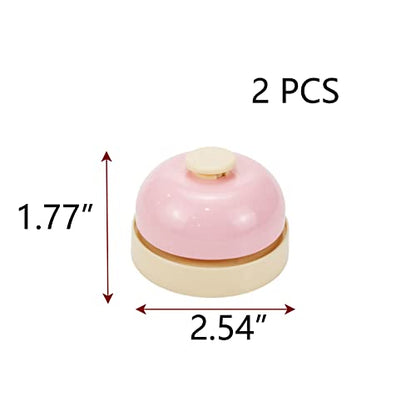 2PCS Call Bell Mini Service Bell, Pink - color: Pink