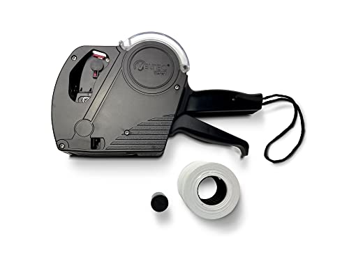 Veltec Price Gun Starter 1-Line, 8 Digits – Includes 2000 White Labels, 1 Inker and Starter Labels Preloaded, and Extra Ink Roller